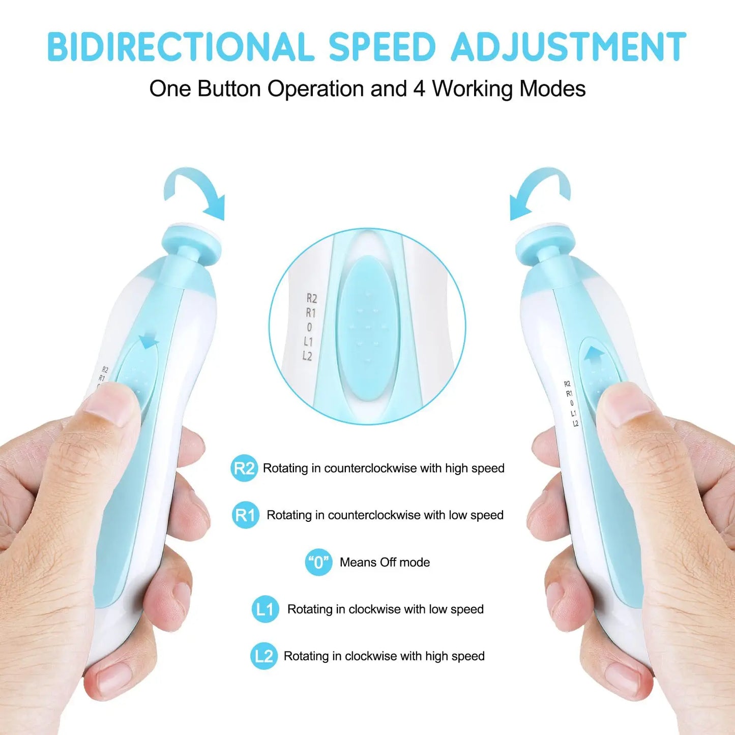 Baby Electric Nail Trimmer Kid Nail Polisher
