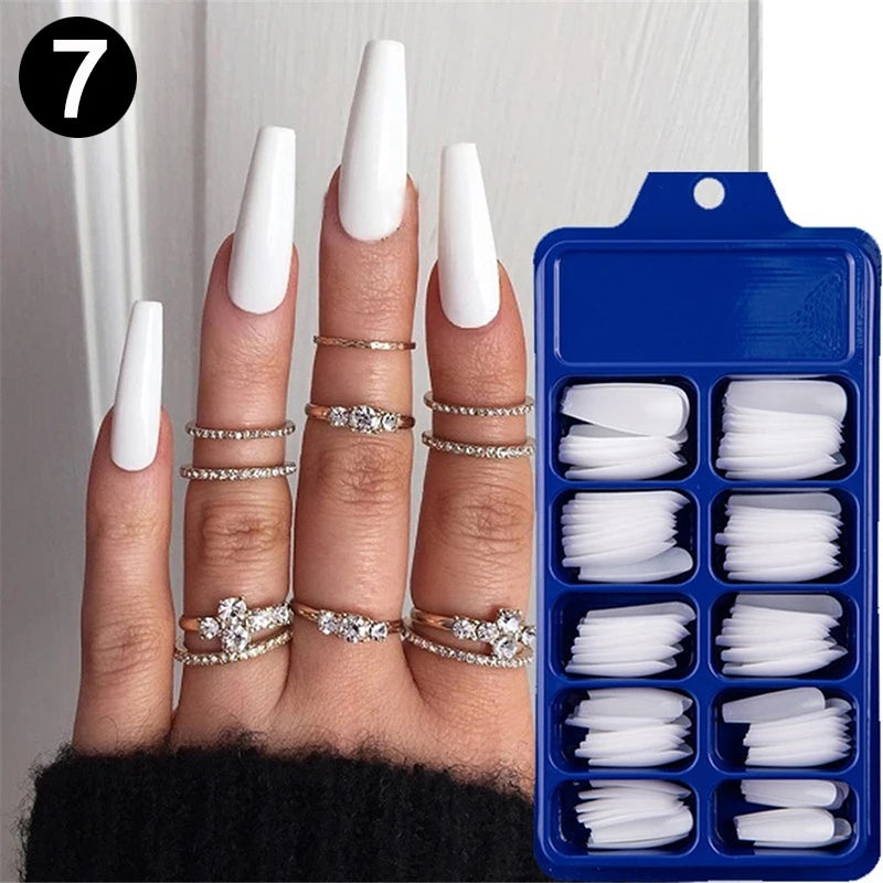 100pcs/box Acrylic Artificial False Nail