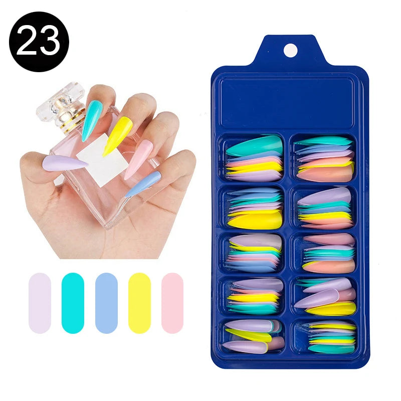 100pcs/box Acrylic Artificial False Nail