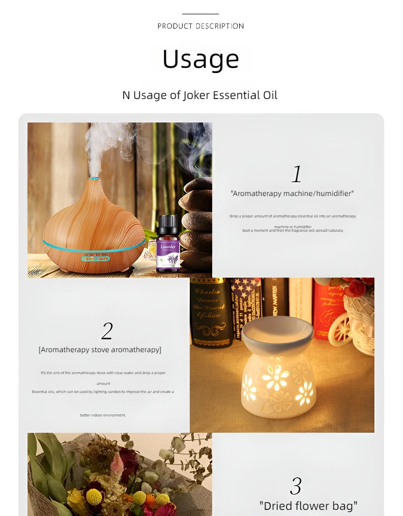 18 Flavors Essential Oils for Aroma Diffuser