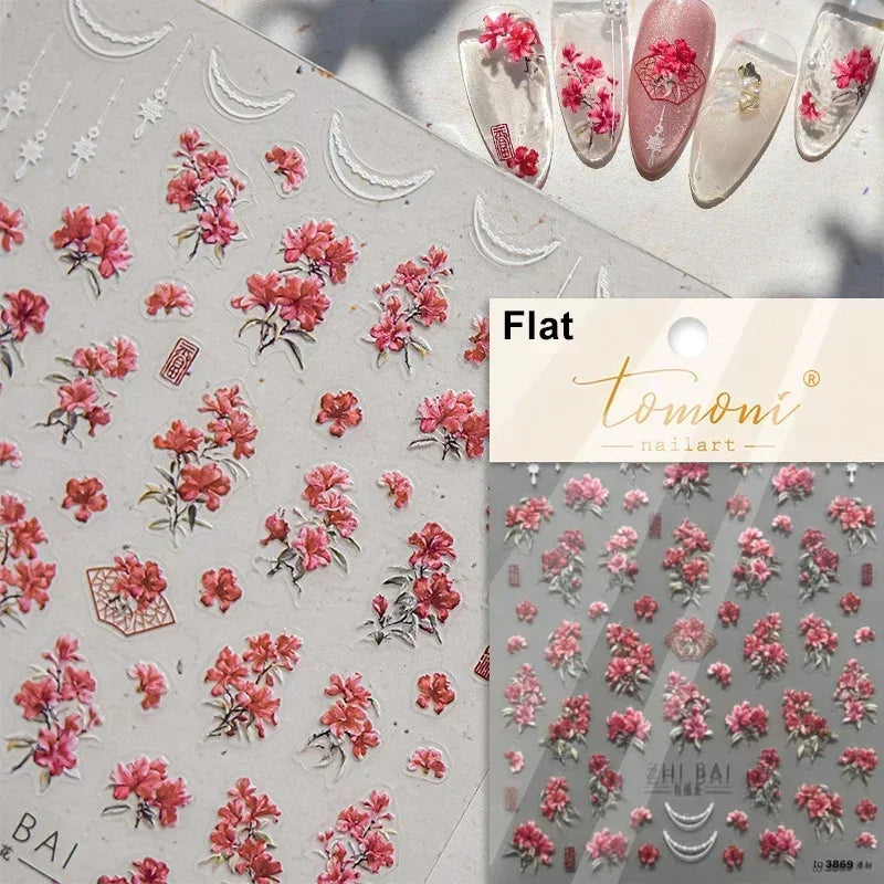 1piece high quality 5D glass fragment nail sticker