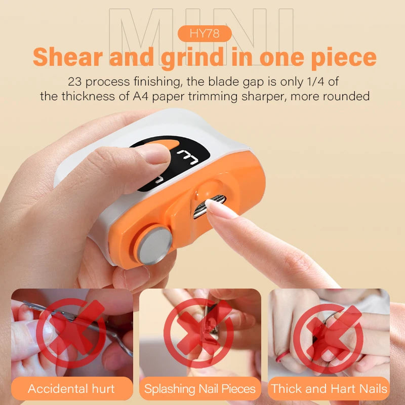 2-in-1 rechargeable electric nail clipper and poisher