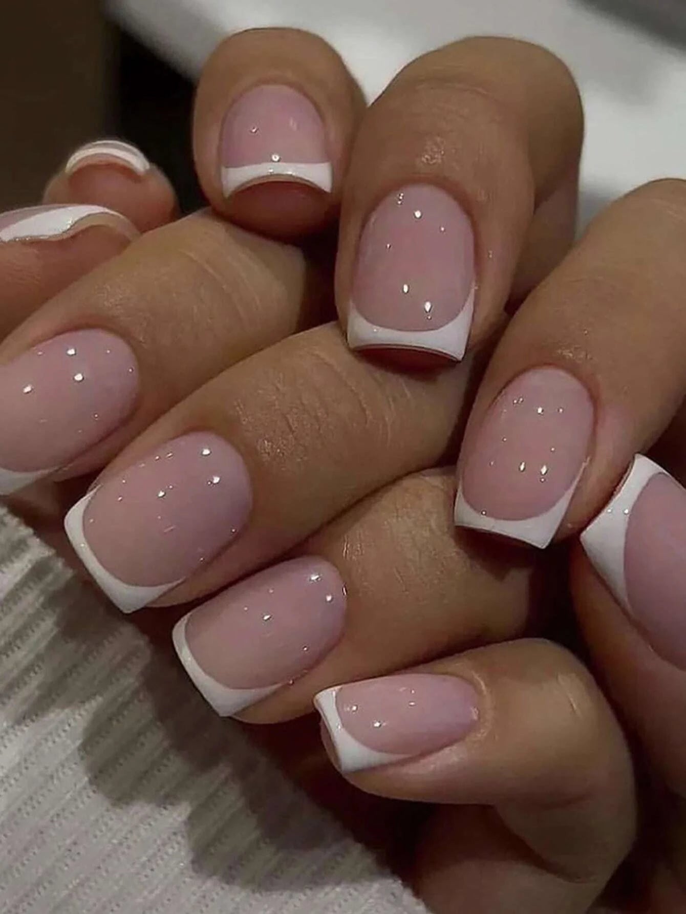 24pcs/set short square false nails for women
