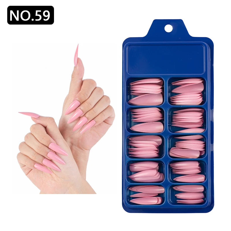 100pcs/box Acrylic Artificial False Nail