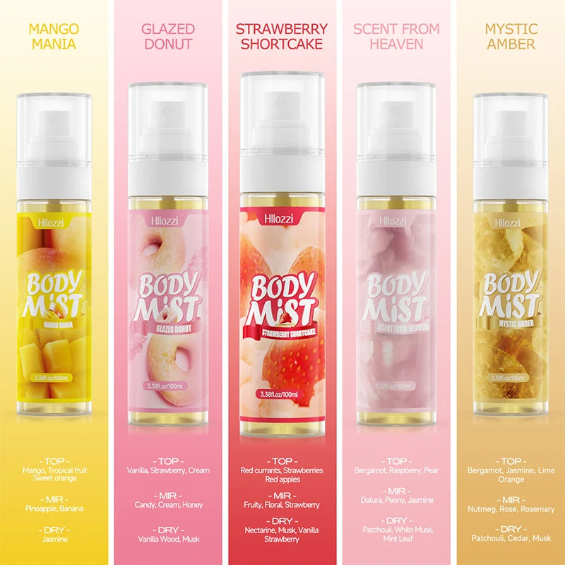 Super Vanilla Body Mist Body Spray 100ml Different Scents
