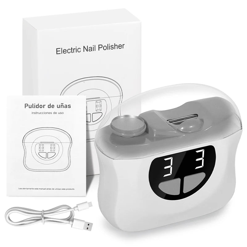 2-in-1 rechargeable electric nail clipper and poisher