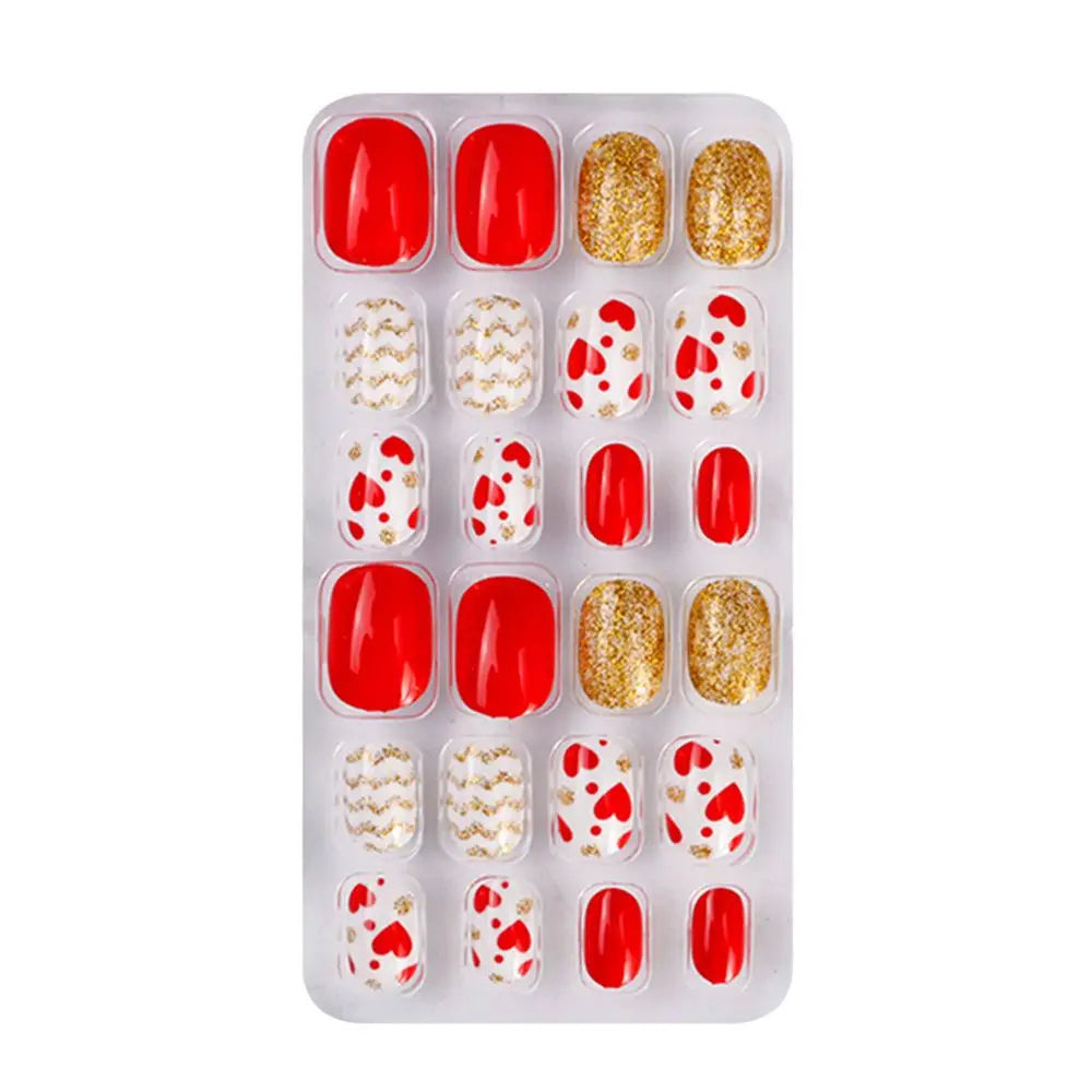 24Pcs/Set Fashion Girls Gifts Finger Nails