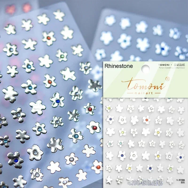 1piece high quality 5D glass fragment nail sticker