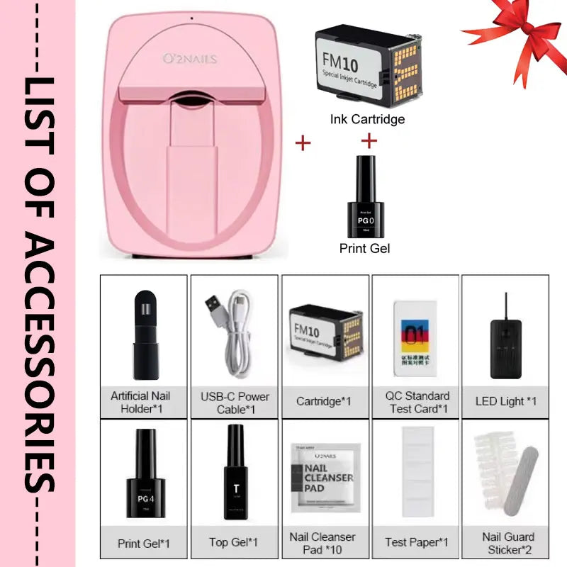 O2NAILS Smart Professional Mobile Nail Printer Machine