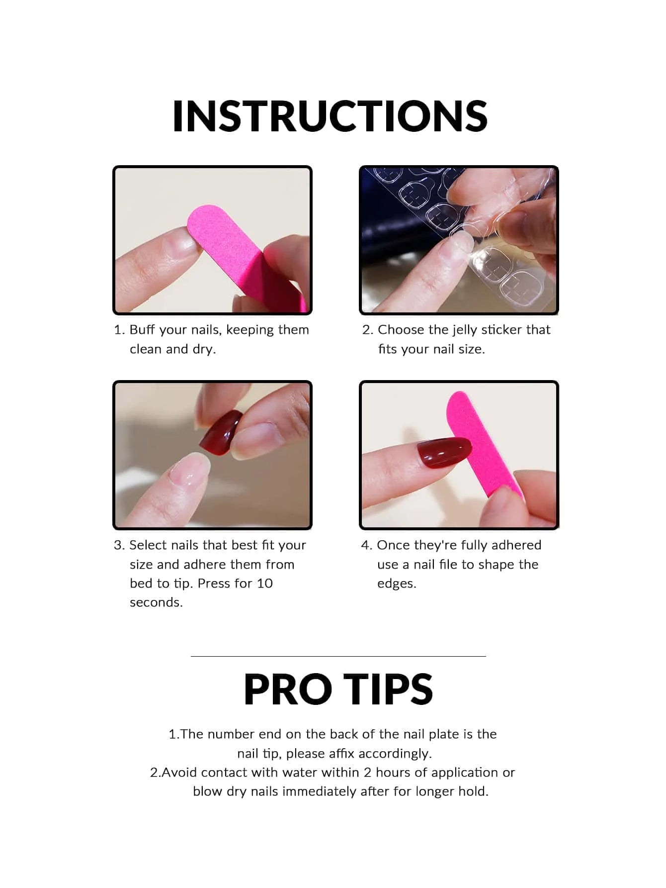 24pcs/set short square false nails for women