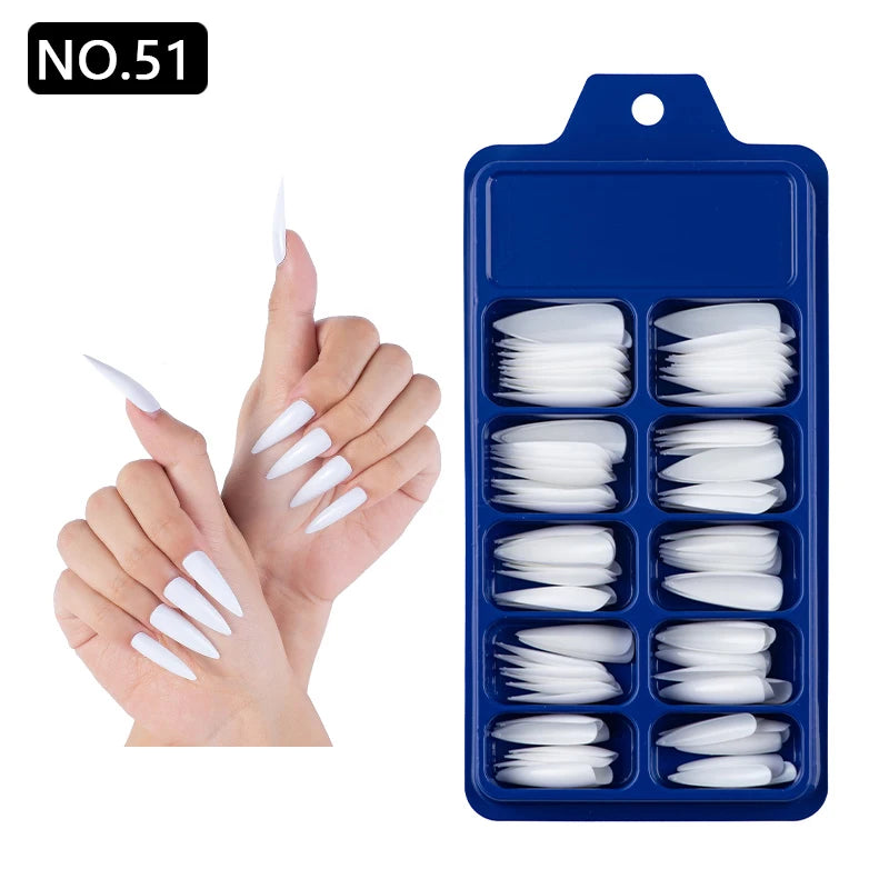 100pcs/box Acrylic Artificial False Nail