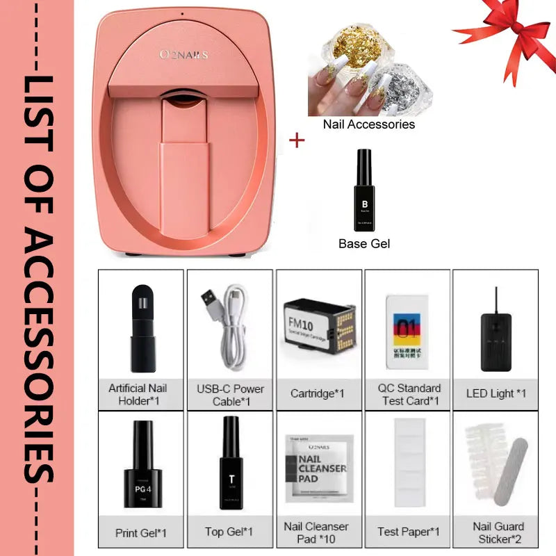 O2NAILS Smart Professional Mobile Nail Printer Machine