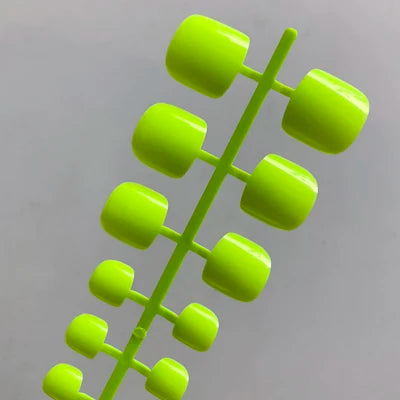 24ct/strip Foot Acrylic green Pearl Artificial Toenails and Finger nails