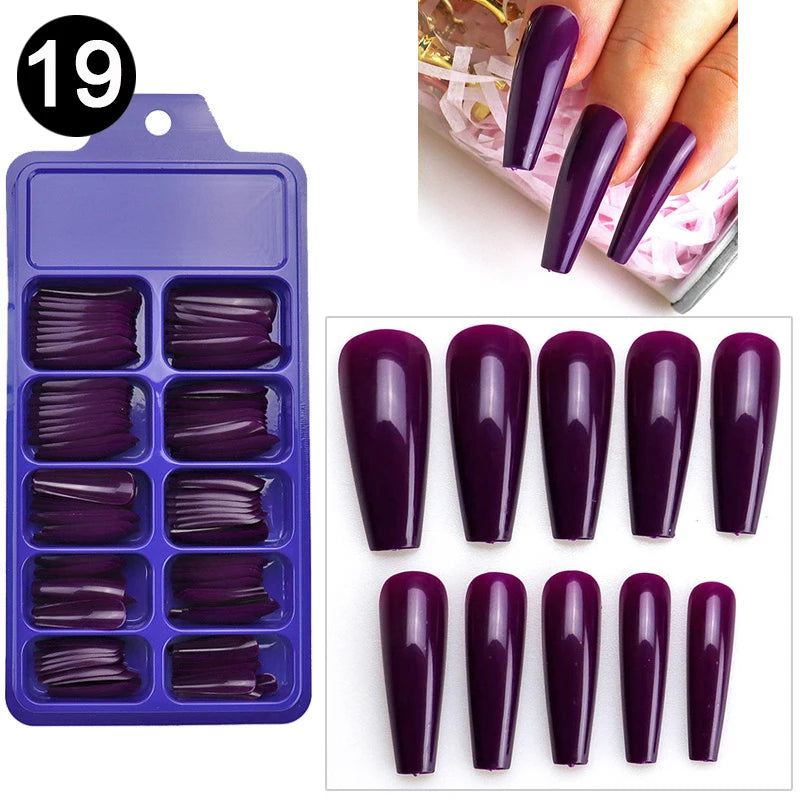 100pcs/box Acrylic Artificial False Nail