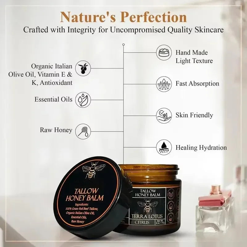 Organic Grass Fed Beef With Raw Honey Moisturizing Cream