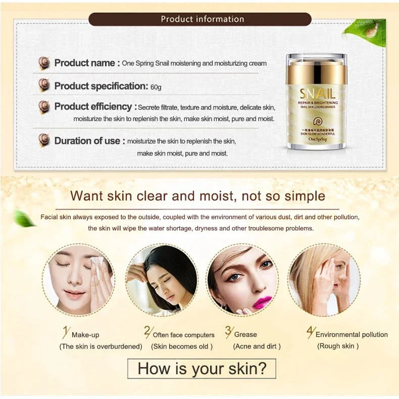 Skincare Set Snail Collagen Cream