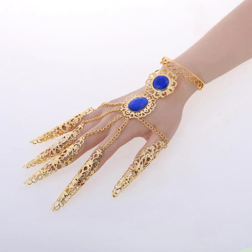 Finger Bracelet Golden 5 Long Finger Nails