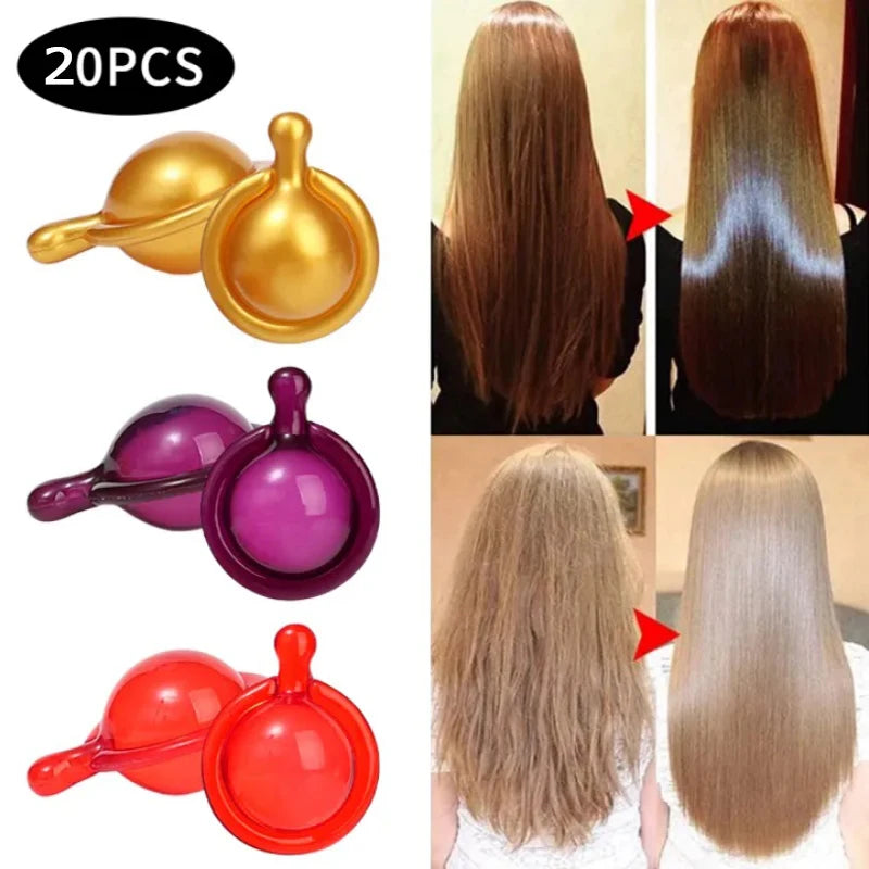 Hair Vitamin Capsule Keratin Oil Fast Restore Soft Smooth Shiny Hair Care
