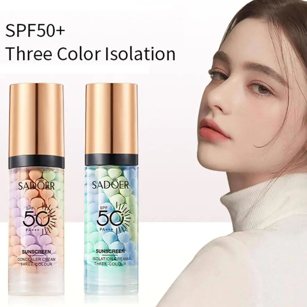 Face Makeup Primer Tri-color Cream Contour