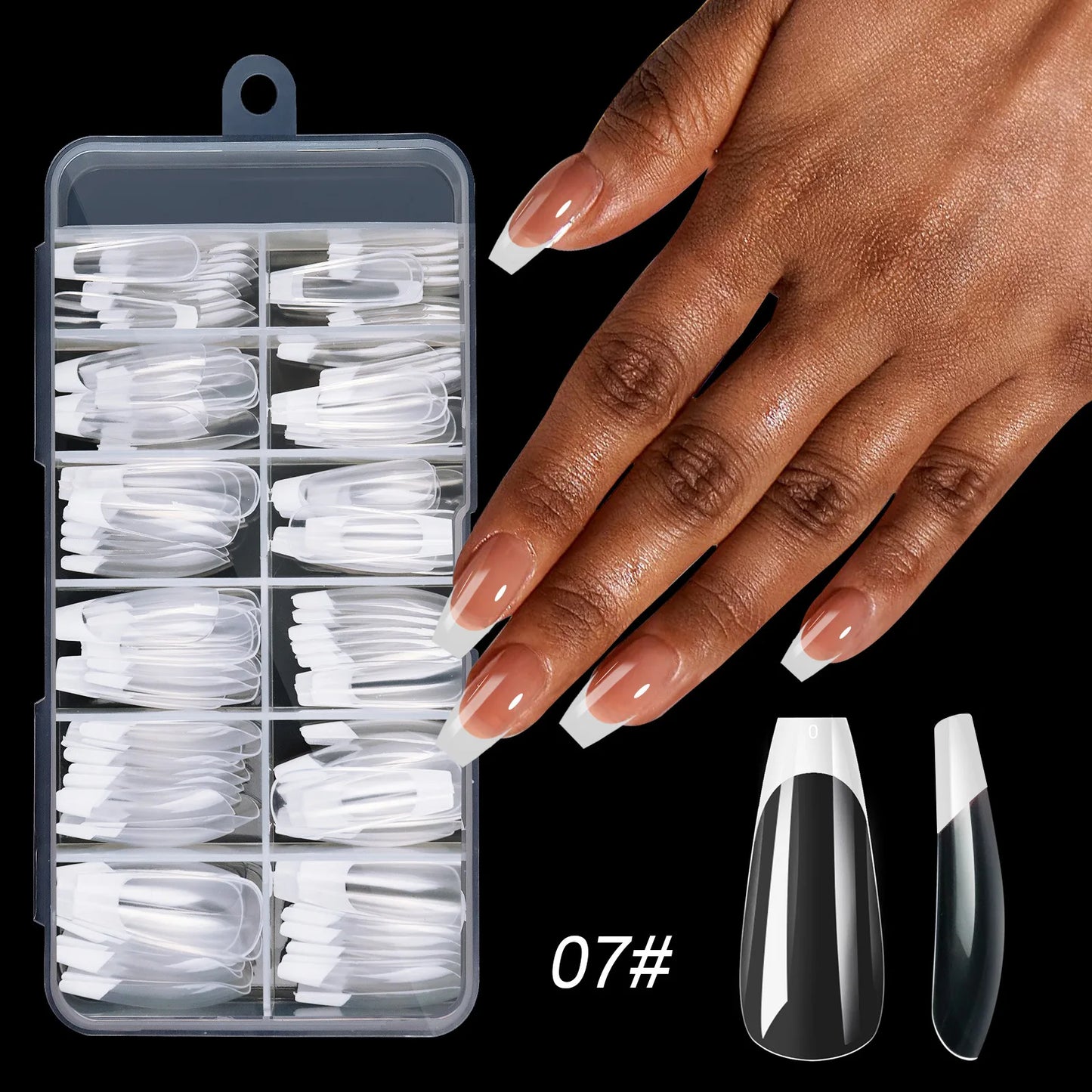 120pcs/box Acrylic French False Nails