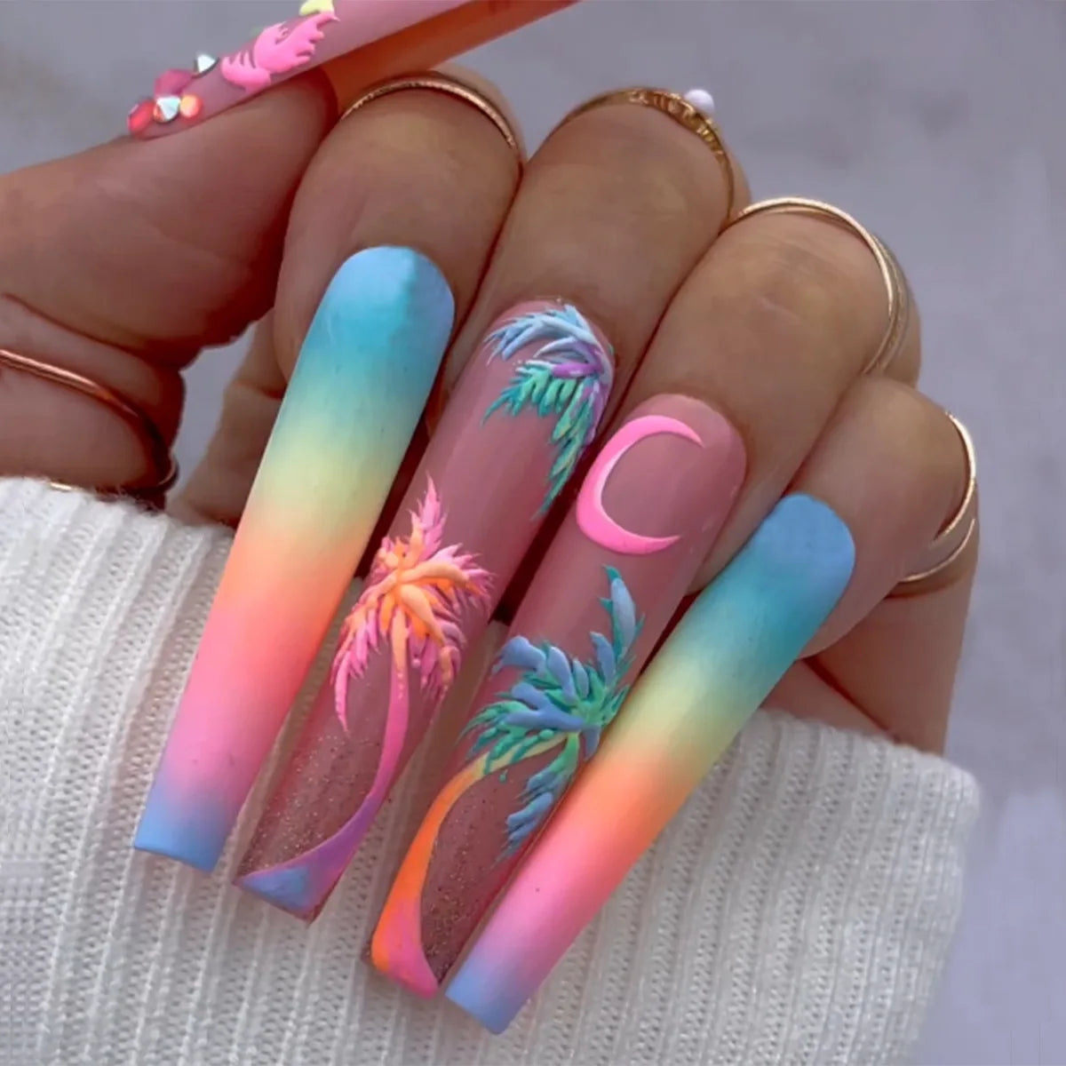24Pcs Artificial Finger Nails