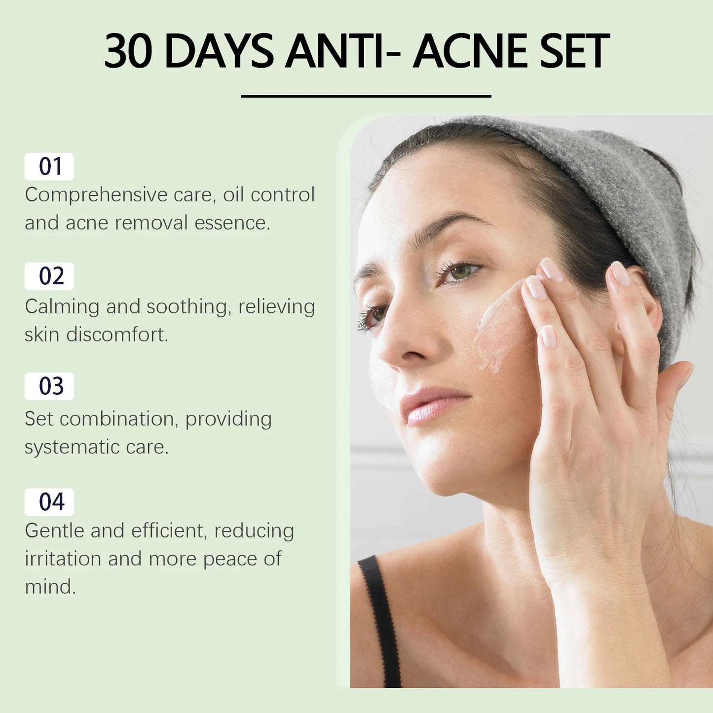 Salicylic Face Care Set Cleansing Pores Cleanser Moisturizing Toner Oil