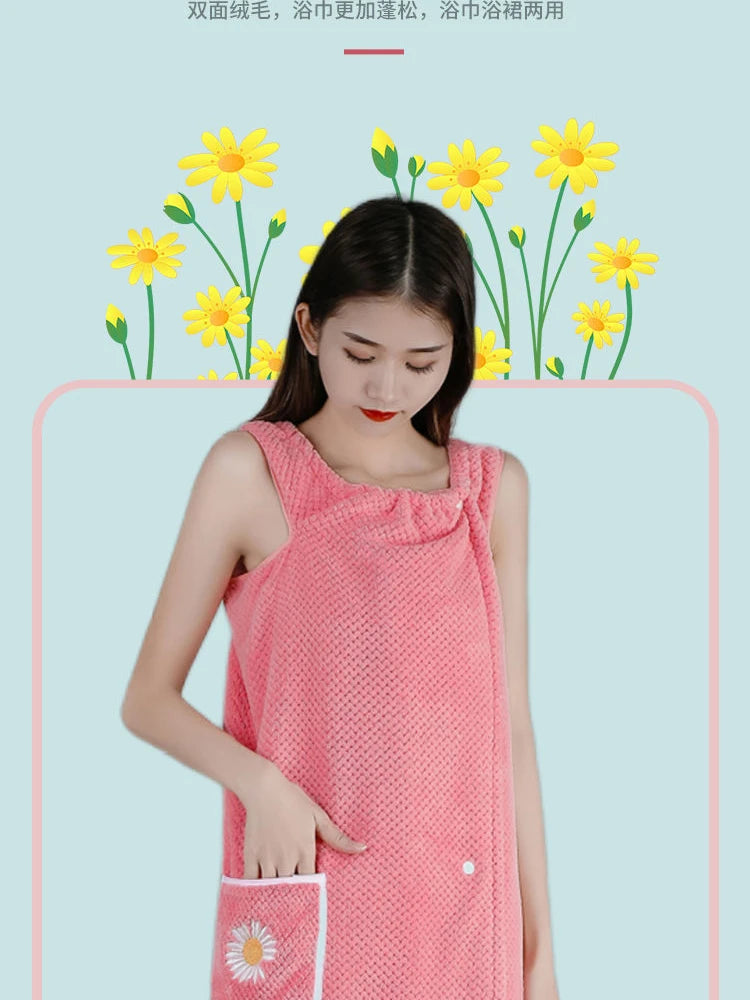 Bath Towel Household Women Wearable Wrap