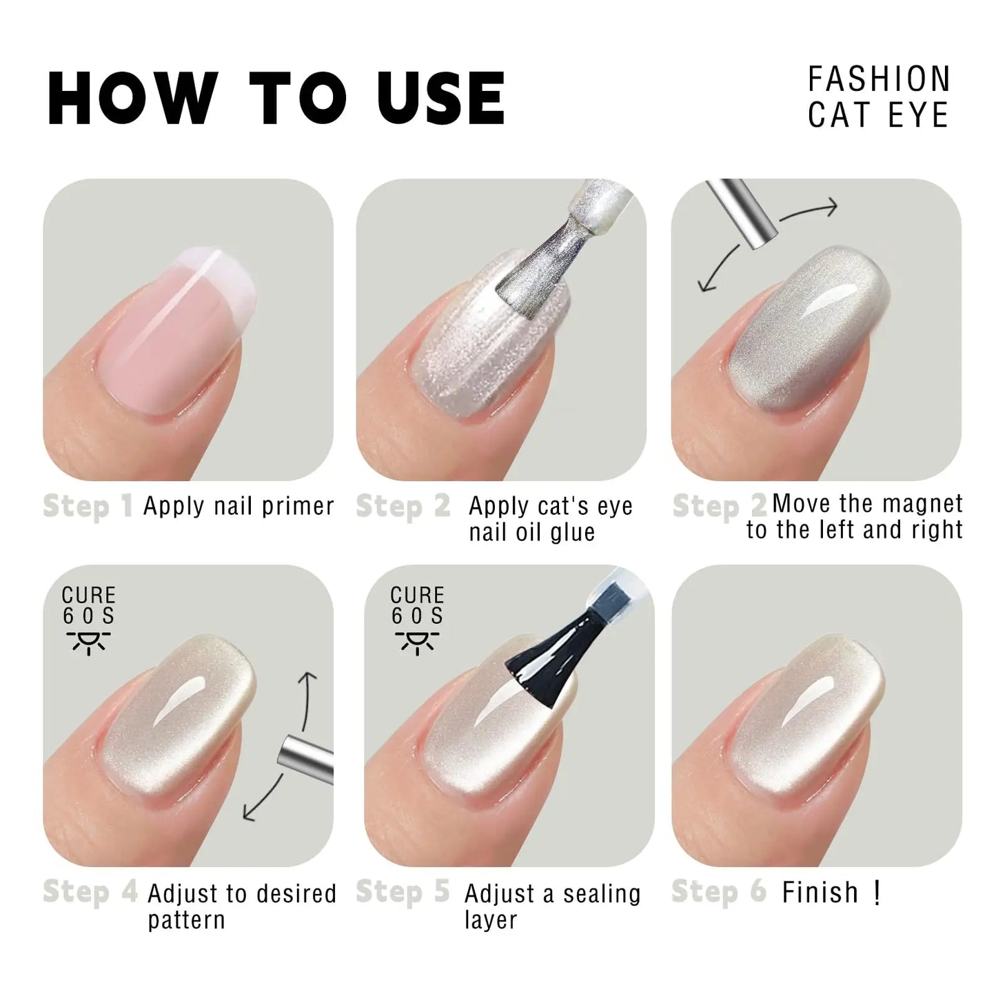 3x0.7cm Round Nail Art Cat Eye Gel Magnetic Pen