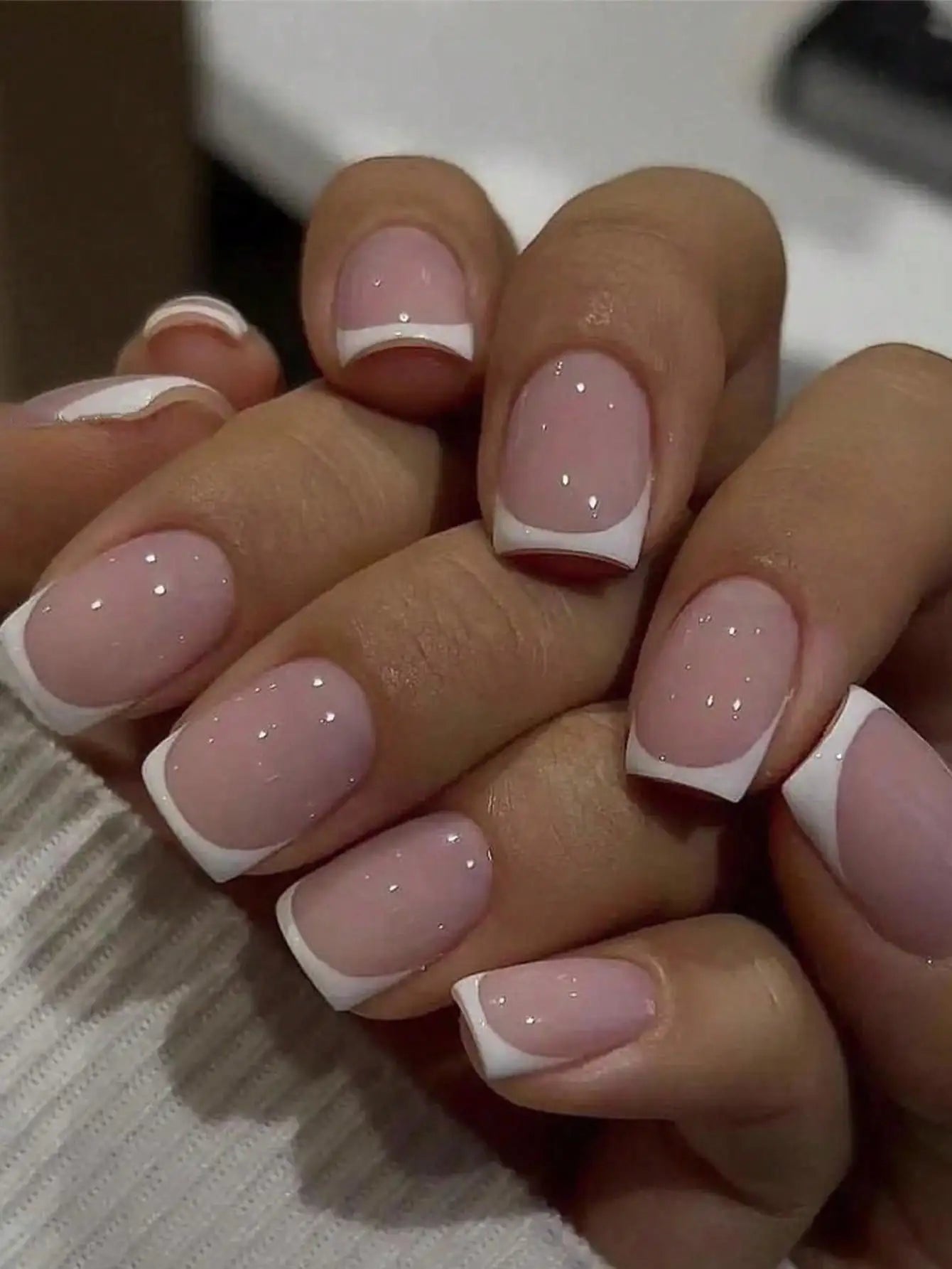 24pcs/set short square false nails for women