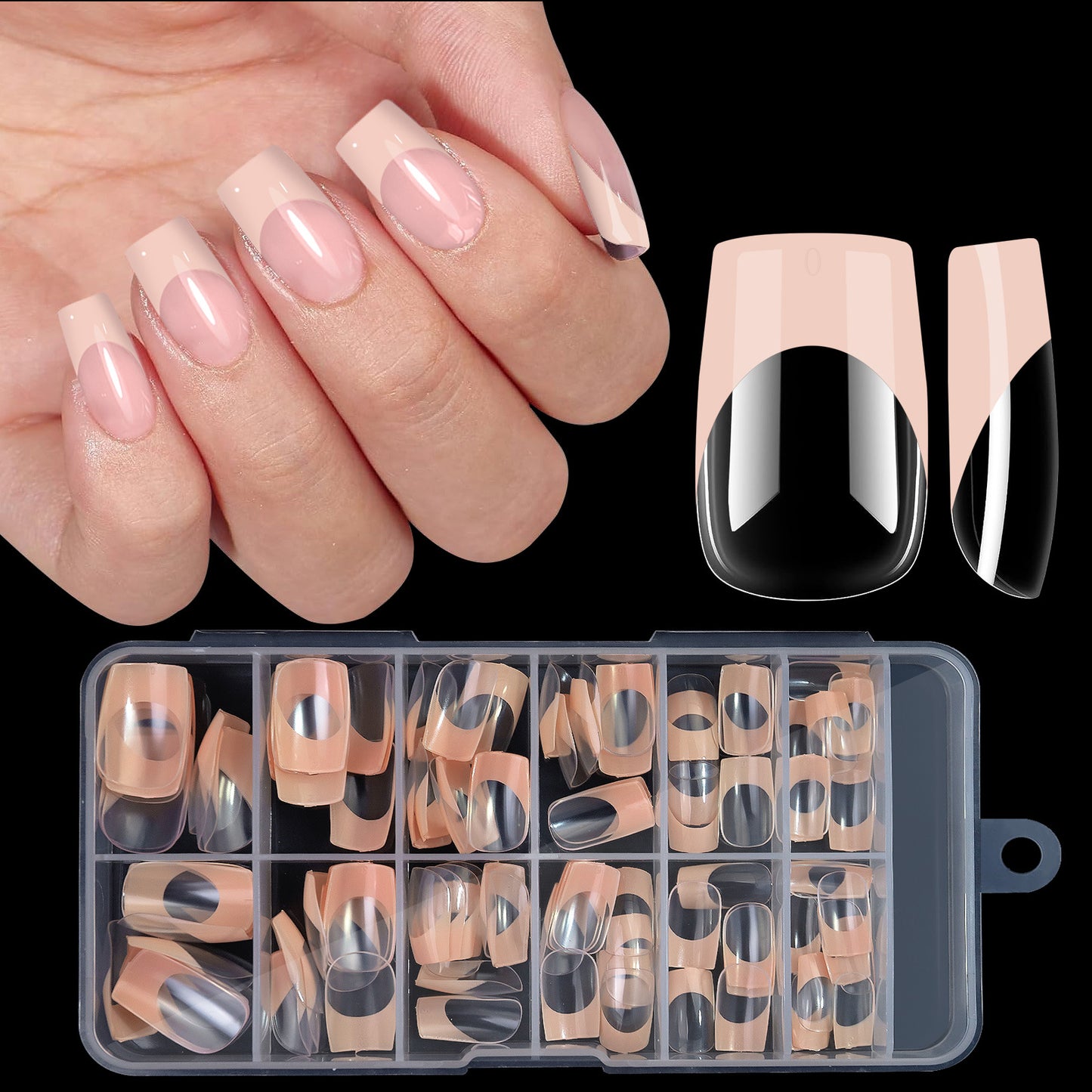 120pcs/box Acrylic French False Nails
