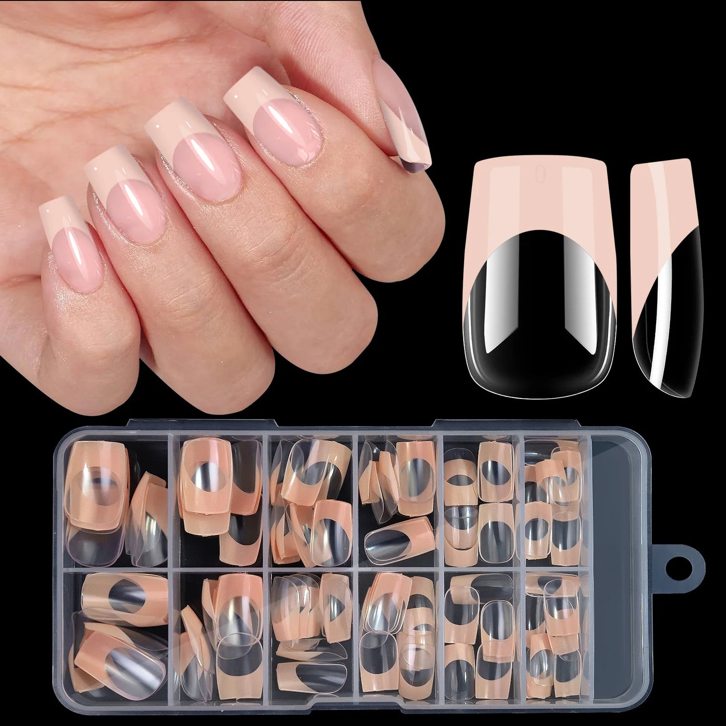 120pcs/box Acrylic French False Nails