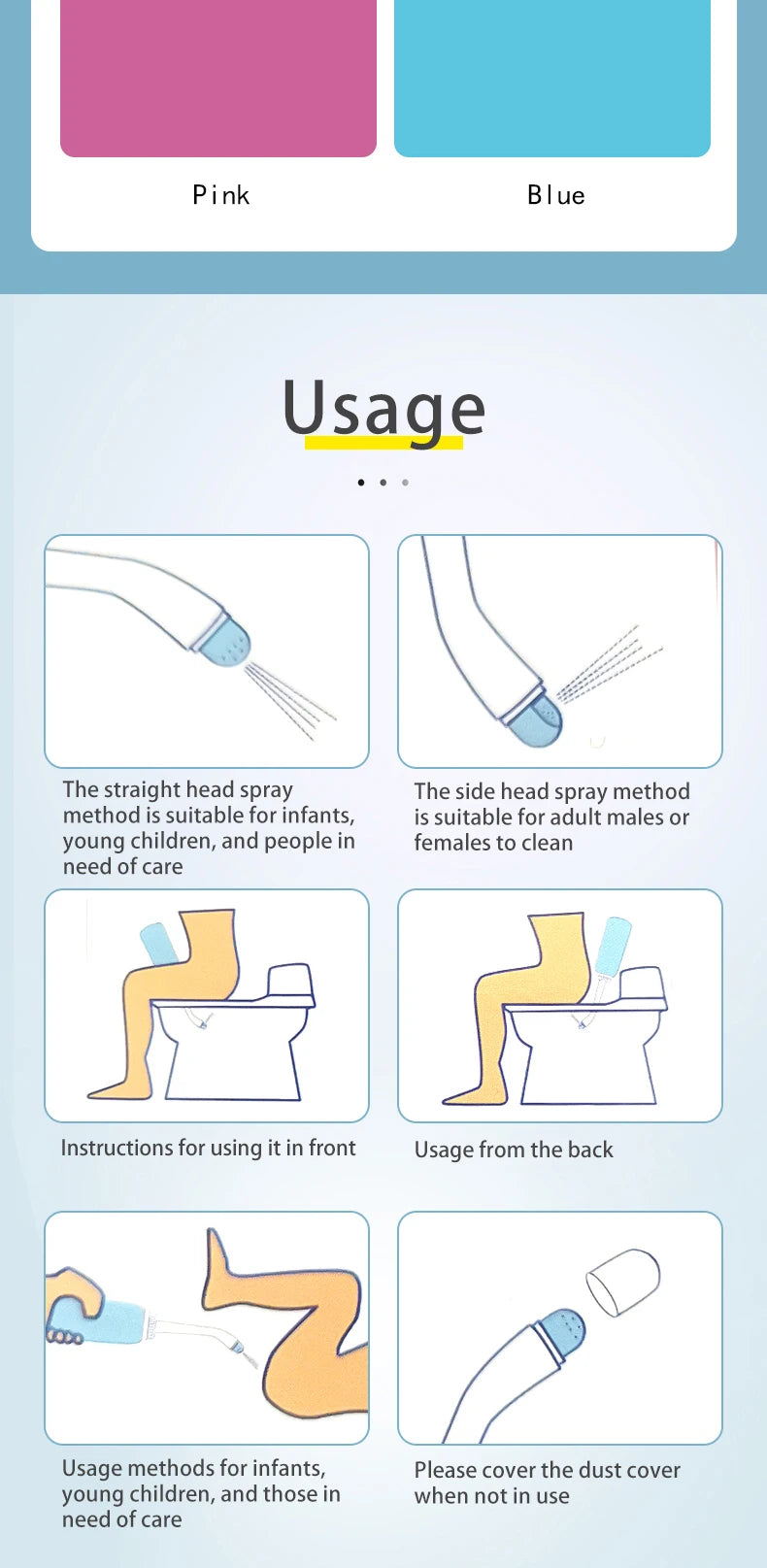 500ml Portable Bidet Spray Handheld