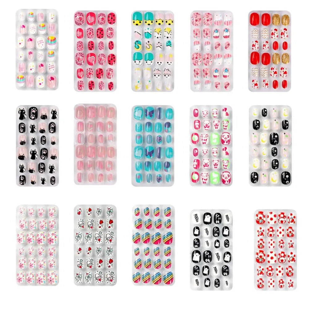24Pcs/Set Fashion Girls Gifts Finger Nails