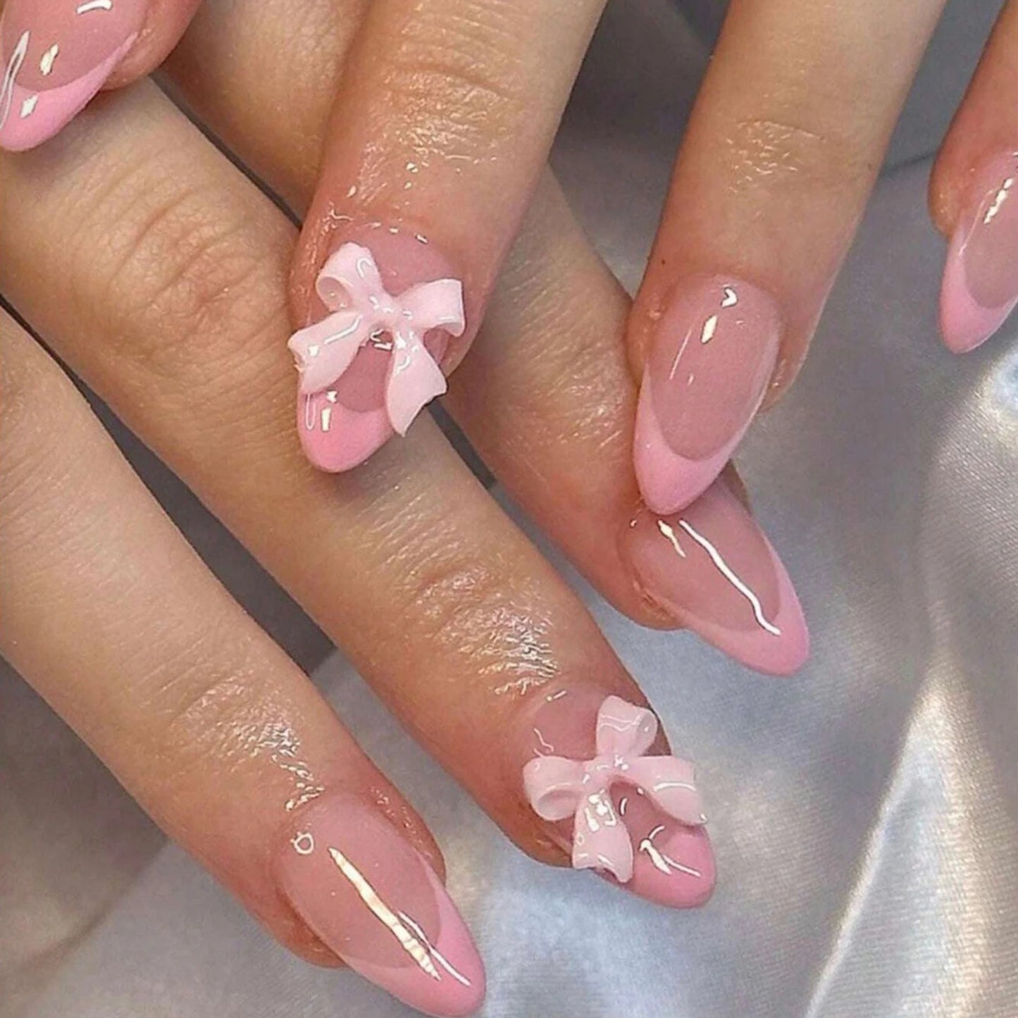 White French Press on Nails