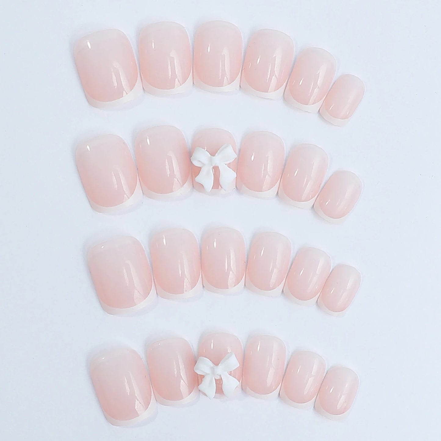 White French Press on Nails