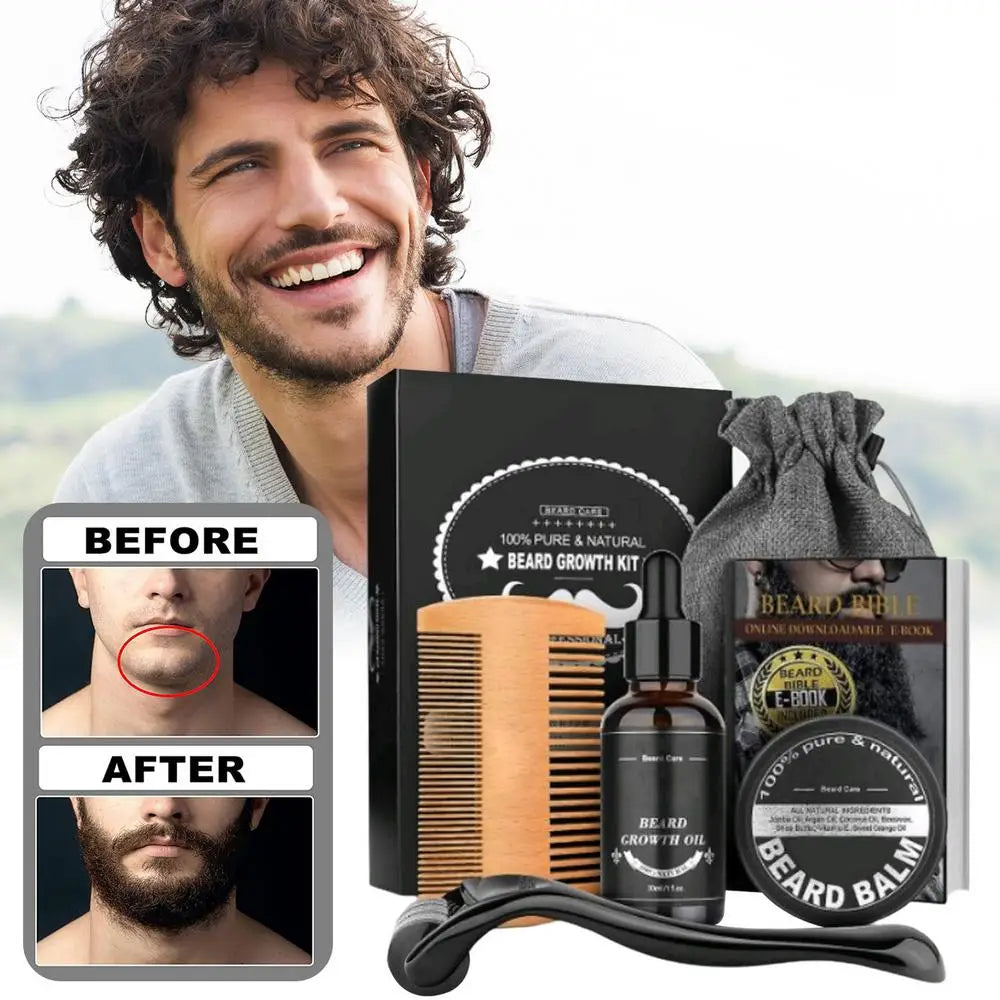 5pcs Men Beard Barba Grooming Beard Set