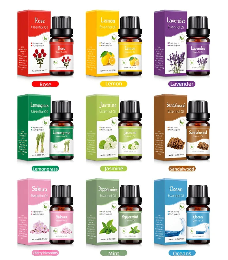 18 Flavors Essential Oils for Aroma Diffuser