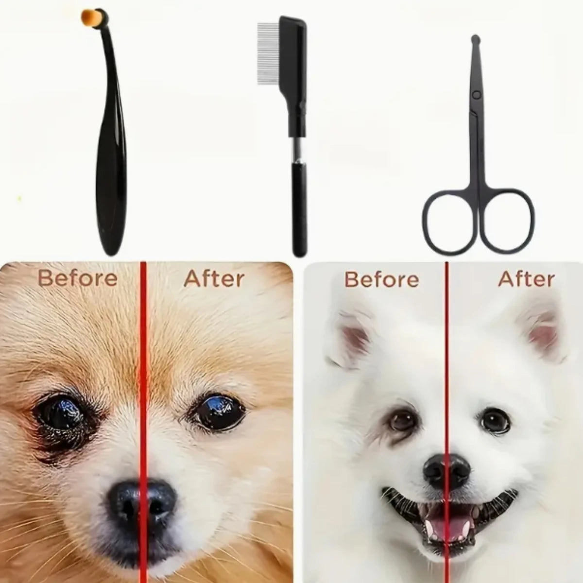 3pcs pet grooming kit