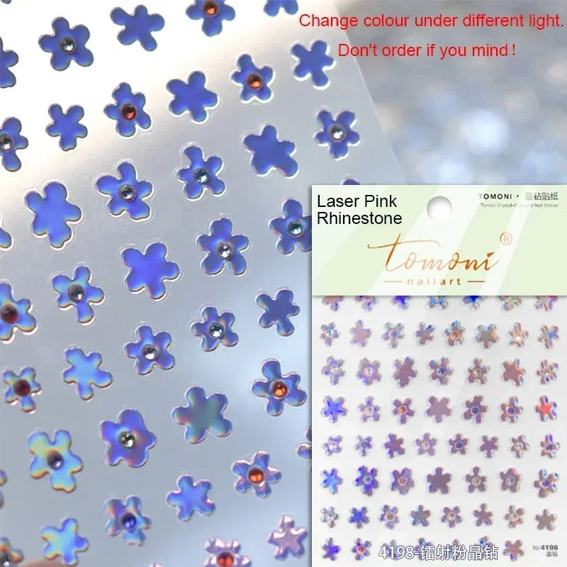 1piece high quality 5D glass fragment nail sticker