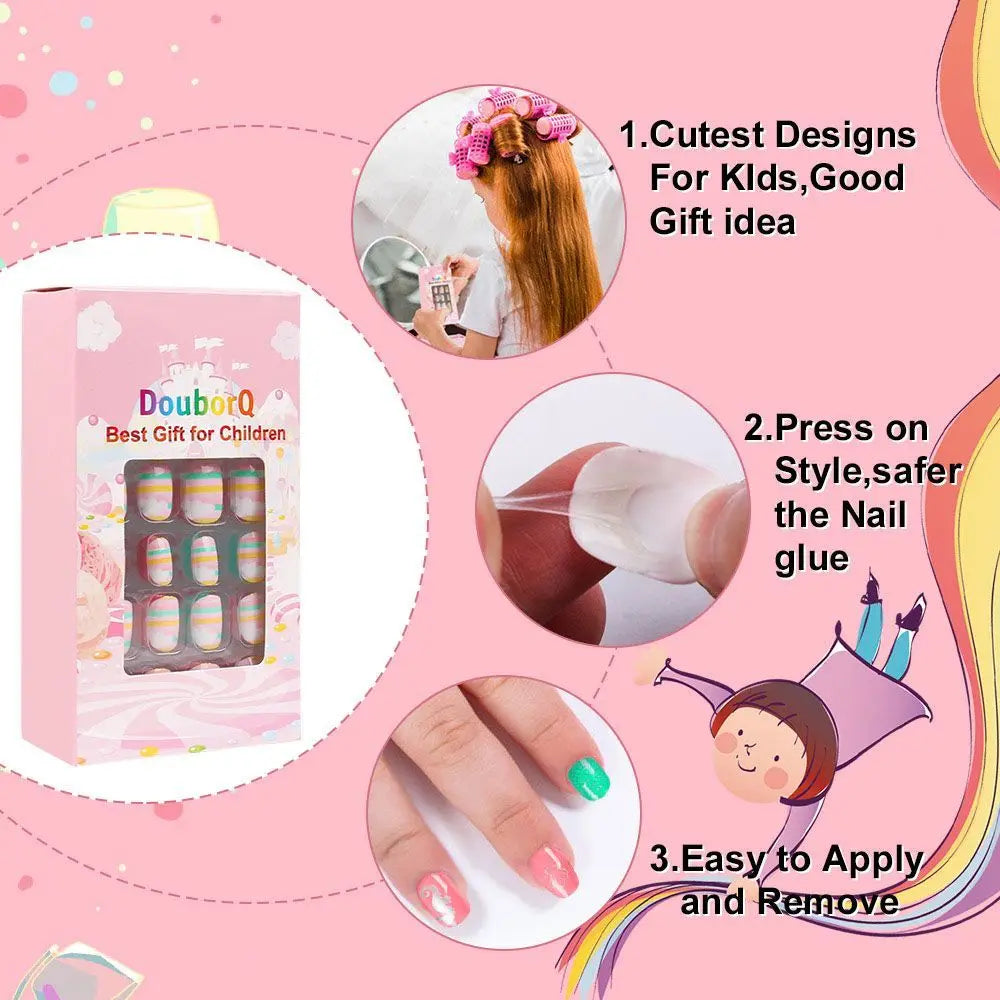 24Pcs/Set Fashion Girls Gifts Finger Nails