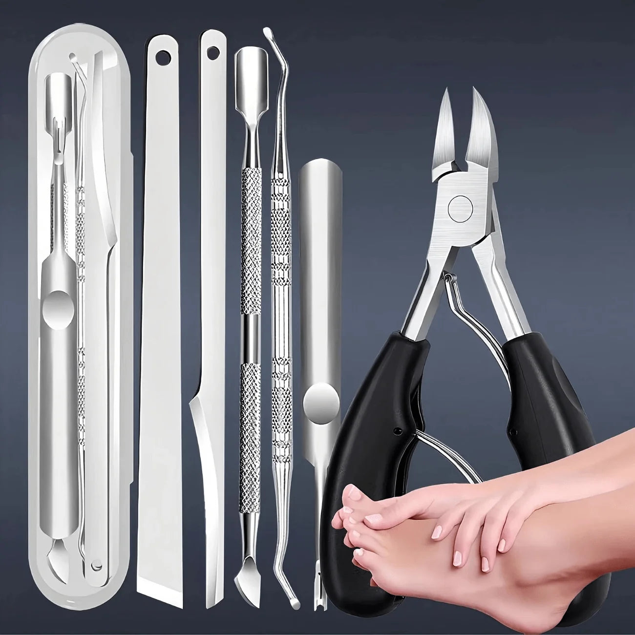6pcs Stainless Steel Grooming Set