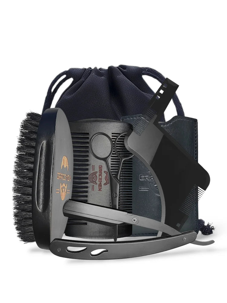 Gracemen Beard Kit - 6 in 1 Grooming Set for Men