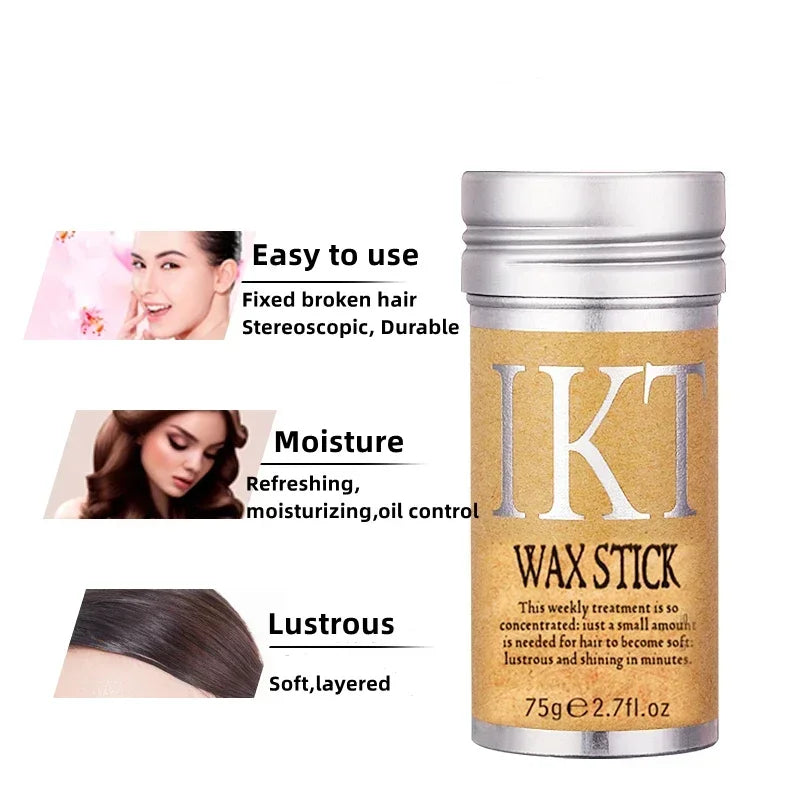 Waterproof Long-Lasting Hair Wax Stick Portable Finishing