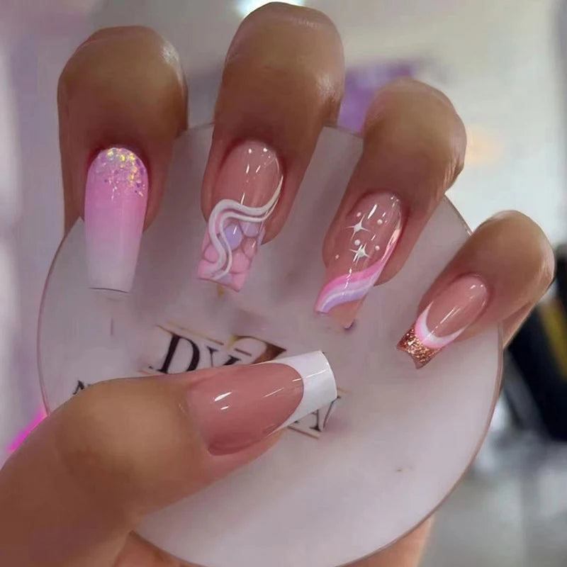 Fashion Colorful Butterfly False Nail