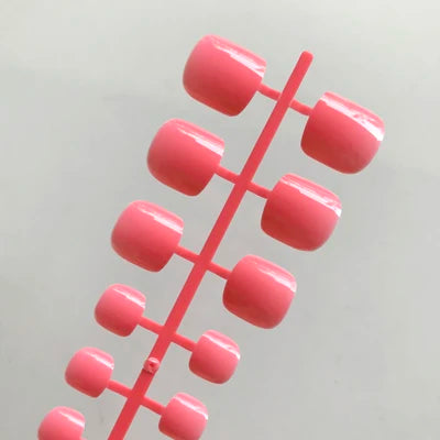 24ct/strip Foot Acrylic green Pearl Artificial Toenails and Finger nails