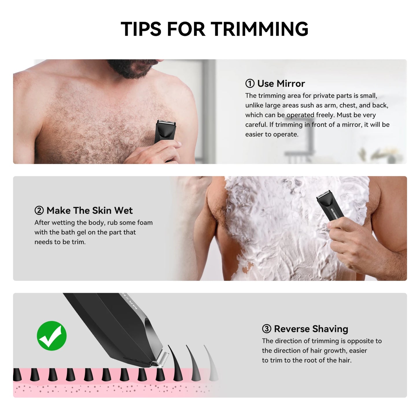 MAXGROOM Body Hair Trimmer Shaver for Men