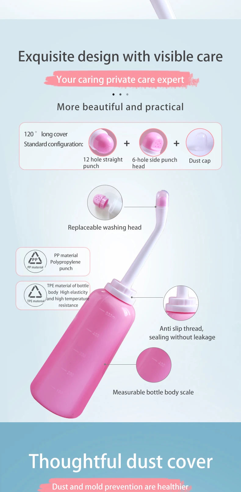 500ml Portable Bidet Spray Handheld