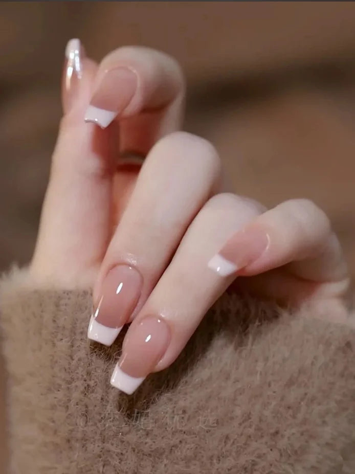 24pcs/set short square false nails for women