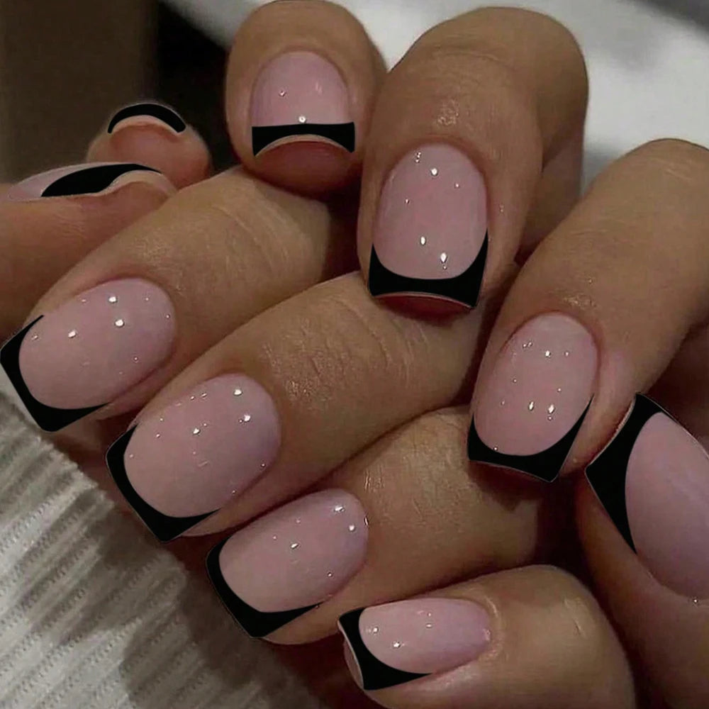 24pcs/set short square false nails for women