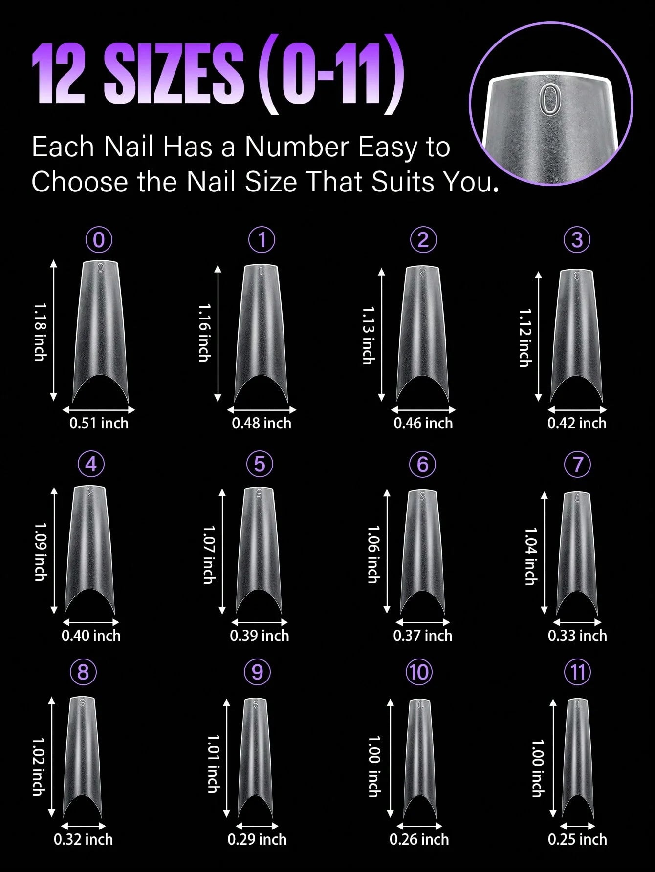 180 extreme coffin shaped nails